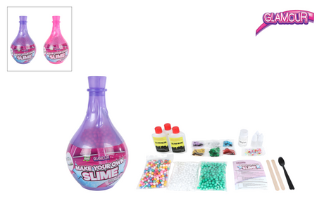Glamour Schleim-Set zum Selbermachen in einer magischen Flasche, 2-fach sortiert