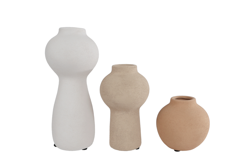 Vaas izzy aardewerk set 3 stuks 29x11,5x23,5cm