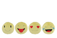 Pluche kussen smile 36x36x10cm assorti