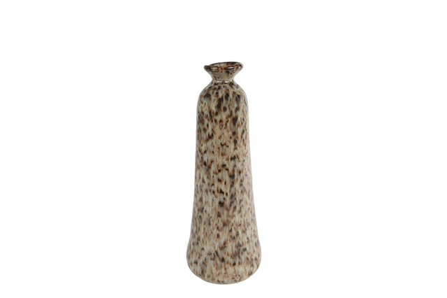 Vaas ragna s beige bruin aardew 11,5x11,5x30,5cm
