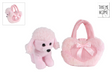 Take me home Pudel in Tasche rosa 33x30cm