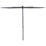 Madison Balkon Parasol Sonnenwelle 270x150 cm hellgrau