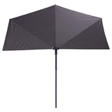 Madison Balkon Parasol Sonnenwelle 270x150 cm Saphirblau