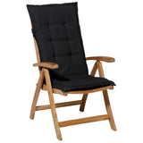 Madison Stuhl Kissen mit hohem Rückenpanama 123x50 cm schwarz