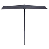 Madison Balkon Parasol Sonnenwelle 270x150 cm Grau Pac3p014
