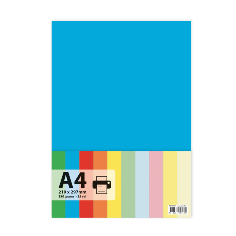 Papier a4 150gr 25 vel - blauw