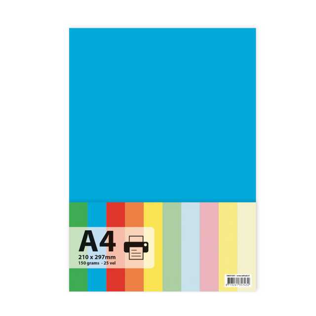 Papier a4 150gr 25 vel - blauw