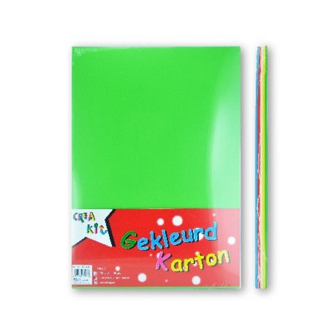 Crea-kit gekleurd karton a4 120 gr 100 vel