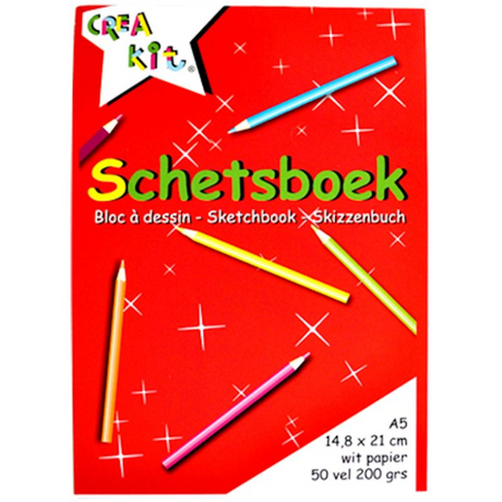 Schetsboek crea-kit a5 50 vel 200gr