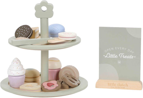 Little Dutch Holzspielzeug-Etagere mit Kuchen FSC – Spielset.