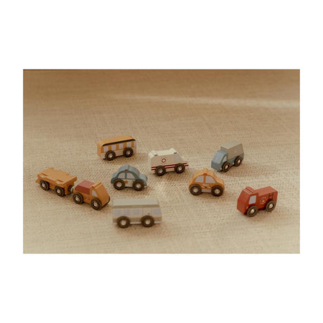 Little Dutch Holzfahrzeug-Set, Spielzeugauto, Eisenbahnbus.