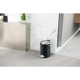 Eko Vepa Bins Belle Deluxe Treteimer 3l Schwarz Silber