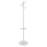 V-Teil-Garderobe stehend mit 8 Haken Porzellan 178 cm weiß