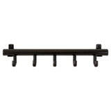 V-Teil-Garderobe mit 5 Haken Techno 5 schwarz