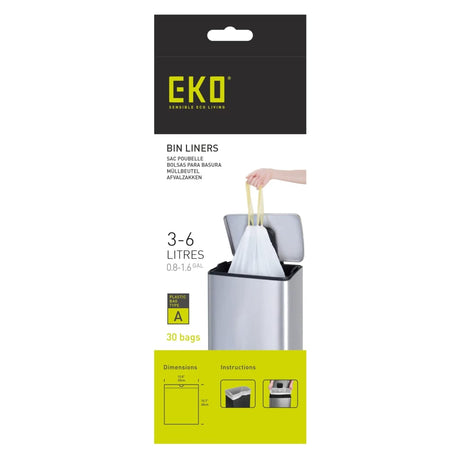 EKO Abfallbeutel setzen einen 24x30 PCS 3-6 L Weiß