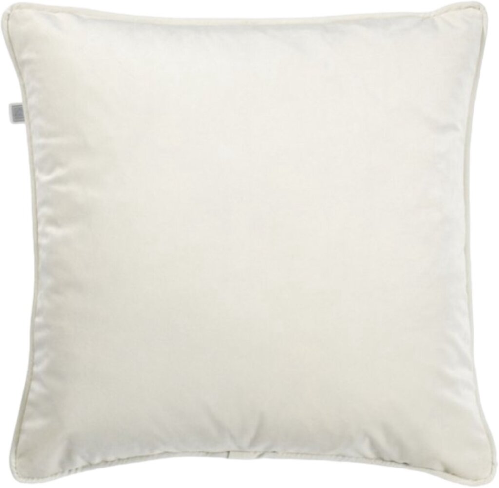 Dutch Decor Finn Dekokissen 45x45 cm Samt einfarbig schneeweiß inklusive Innenkissen