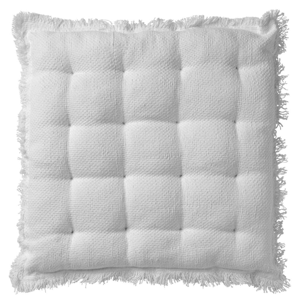 Dutch Decor Burto Stuhlkissen 40x40 cm schneeweiß