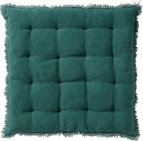 Dutch Decor Burto Stuhlkissen aus gewaschener Baumwolle, Beifußgrün, 40 x 40 cm
