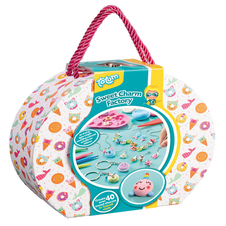 Totum Bastelkoffer Kawaii Schmuck, Armbänder basteln – Sweet Charm Factory – Kreatives Spielzeug für Mädchen ab 5 Jahren Geschenktipp