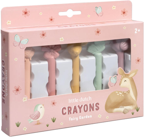 Little Dutch Wachsmalstifte Märchengarten – kreatives Kleinkindspielzeug – Geschenktipp – Spielzeug ab 2 Jahren