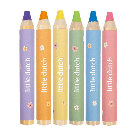 Bleistifte kurz dick Little Dutch Rosa 6 Stück | 2 Stk