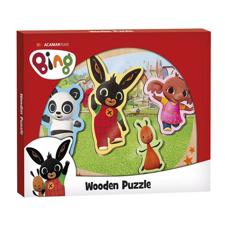 Bambolino Bing Holzpuzzle mit großen Figuren – Lernspielzeug zum Puzzeln lernen – Spielzeug