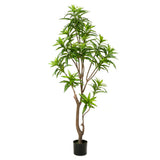 Smaragdkunstwerk Dracaena 155 cm Grün