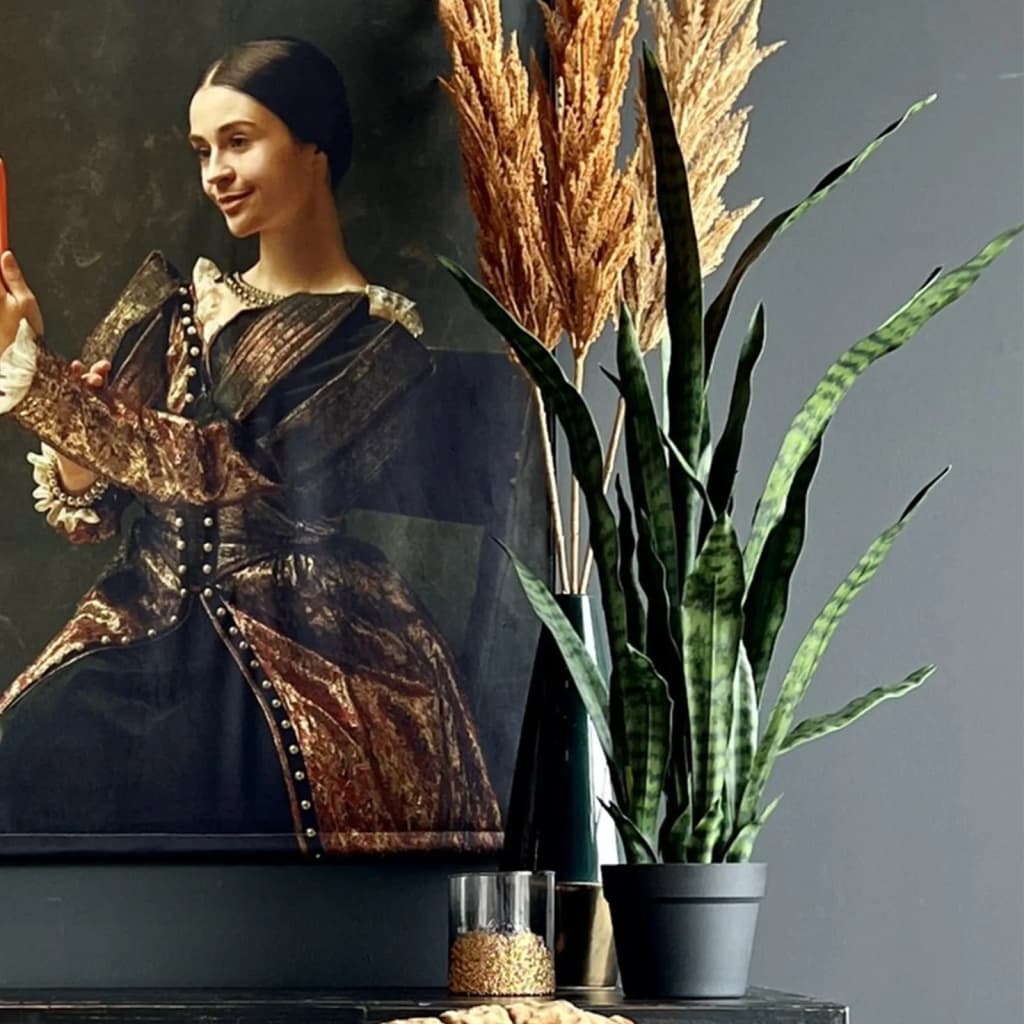 Smaragdkunstwerk in Topf Sanseveria 84 cm