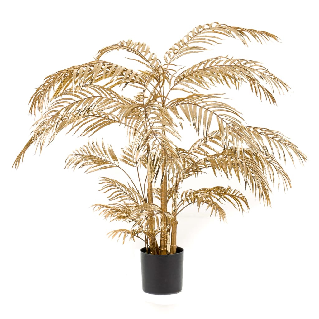 Smaragdkunstpflanze Gold Palm 145 cm Goldfarbe