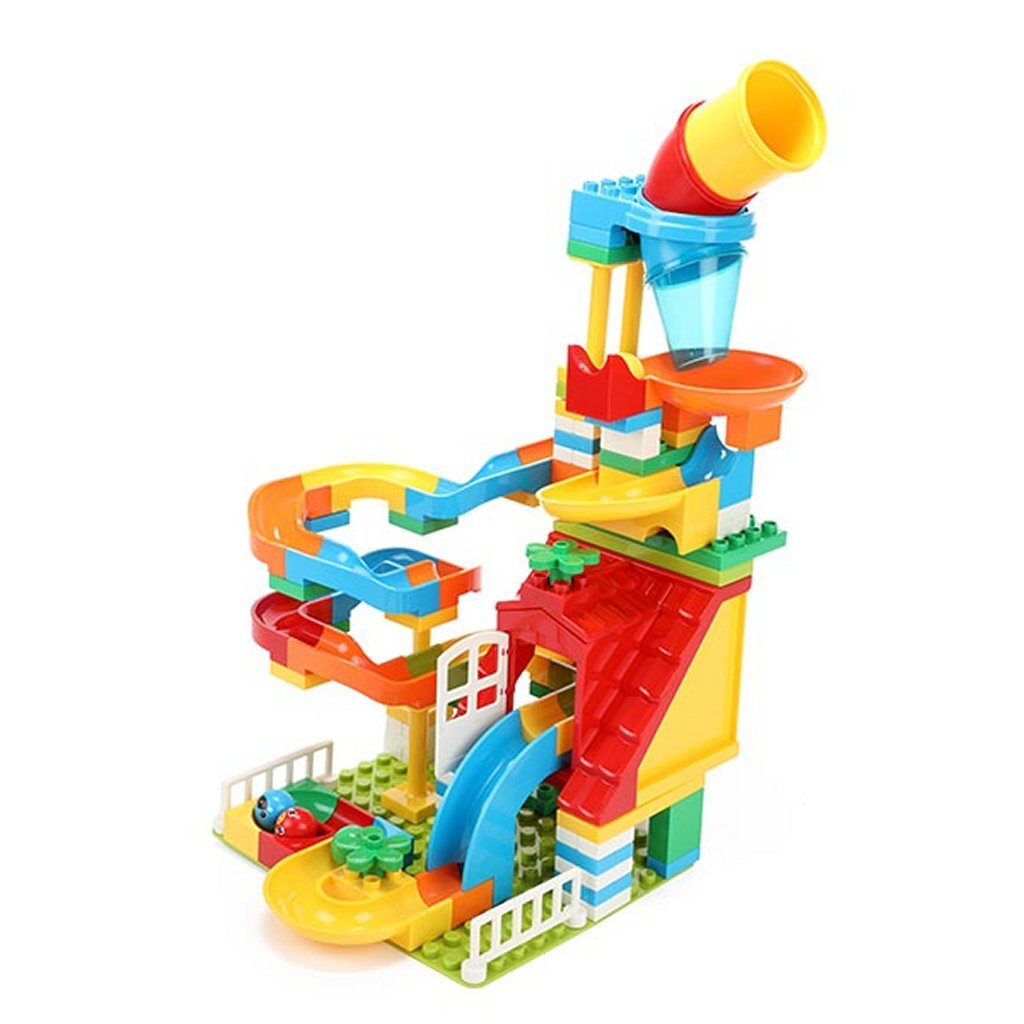 Toi-toys Bausteine ​​Bausteine ​​Murmelbahn 133-teilig