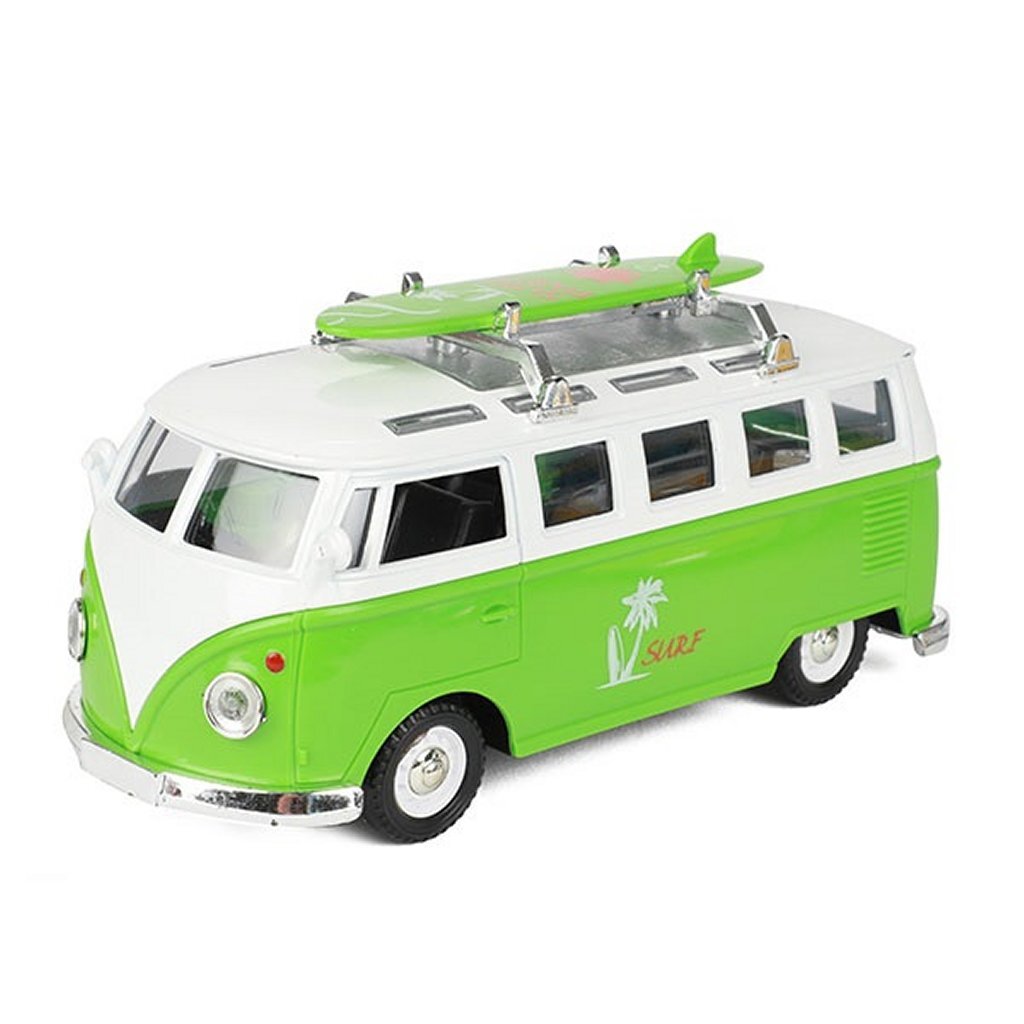 VW-Bus aus Metall + Licht und Sound sortiert