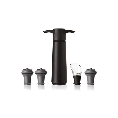 Vacu Vin Weinsparer 5-teiliges Set schwarz