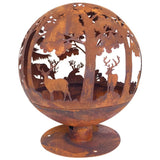 EsssCert Design Esschert Design Fire Bowl Laser Cut 57,5 ​​x 57,5 ​​x 66 cm Rost FF261