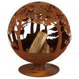 EsssCert Design Esschert Design Fire Bowl Laser Cut 57,5 ​​x 57,5 ​​x 66 cm Rost FF261