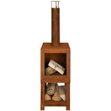 Esschert -Design Gartenkamin mit Holzstockrost -gelöschtes FF298