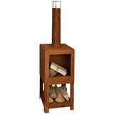 Esschert -Design Gartenkamin mit Holzstockrost -gelöschtes FF298