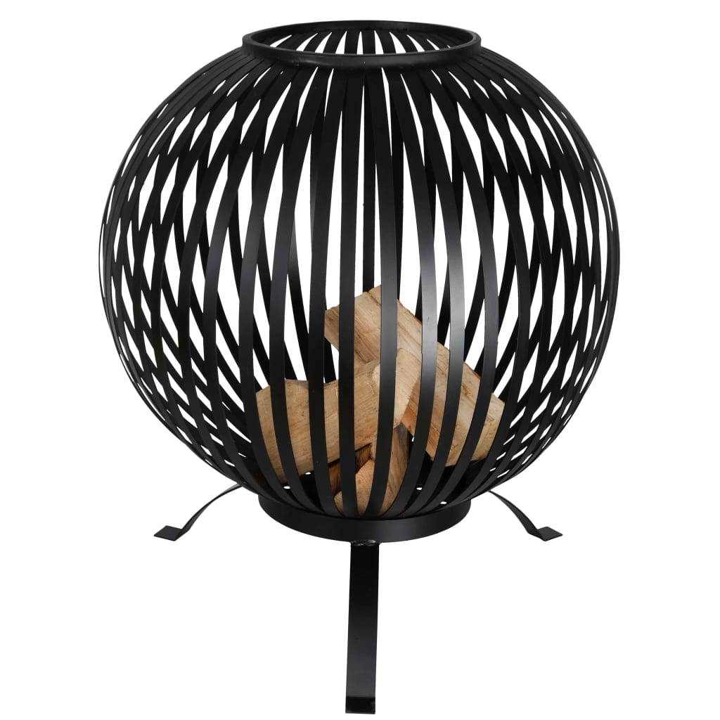Esschert Design Fire Pit Ball -gepacktes Kohlenstoffstahl Schwarz FF400