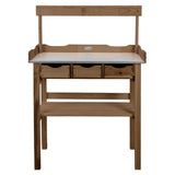 Esschert Design Botto Tisch mit Schublade und Rack Brown