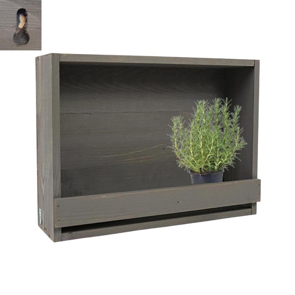 Esschert Design Blumentopfhalter aus Holz 12,3 x 39,1 x 28,9 cm grau