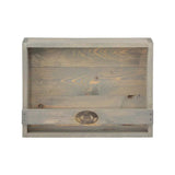 Esschert Design Blumentopfhalter aus Holz 12,3 x 39,1 x 28,9 cm grau