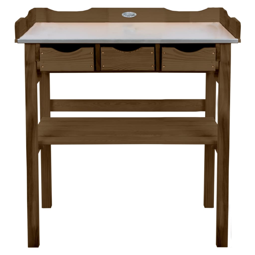 Essschert -Designtisch mit Schubladen braun