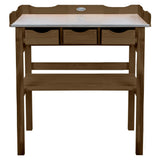 Essschert -Designtisch mit Schubladen braun