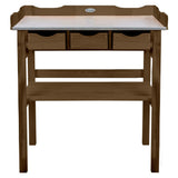 Essschert -Designtisch mit Schubladen braun