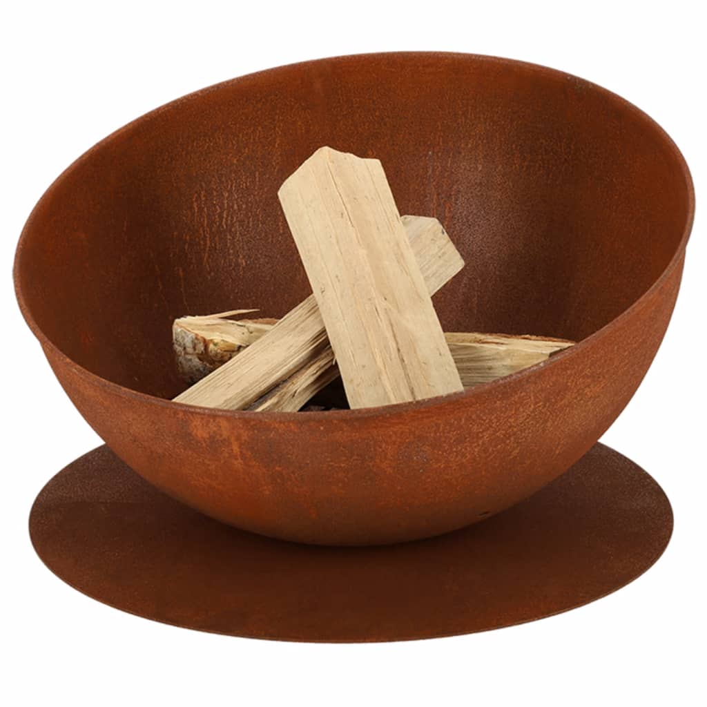 Esschert Design Fire Bowl Hellend auf Scheibe Rost -gelenkt -