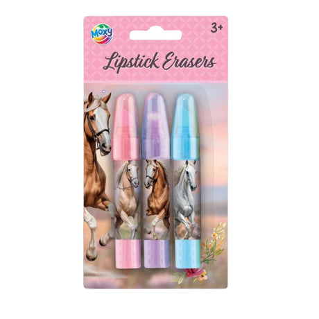 Moxy Horse Lippenstift-Radiergummis – 3 Stk.