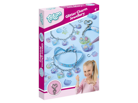 Totum-Glitzer-Sticker-Schmuck herstellen – 2 Armbänder und 1 Schlüsselanhänger – Kinderspielzeug – Basteln – für Mädchen und Jungen – ab 4 Jahren