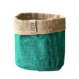 Sizo wasserdichter Jute-Pflanzsack 25 cm Petrol