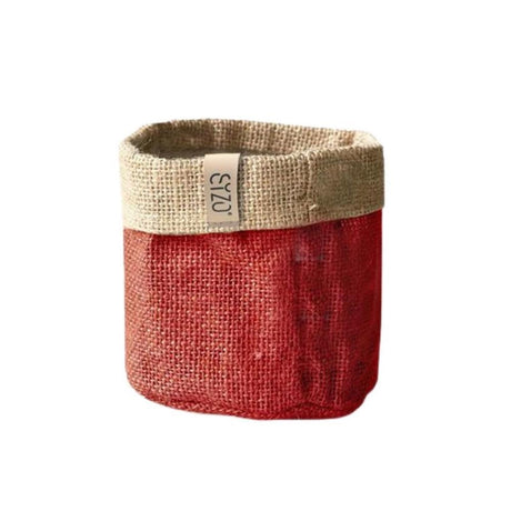 Sizo wasserdichter Jute-Pflanzsack 15 cm rot