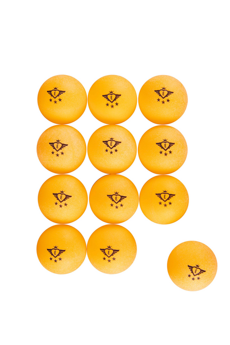 Angel Sports Tischtennisbälle – 12 Stück – Orange – 3-Sterne-Wettkampf – ø 40 mm – Tischtennis – Langfeld