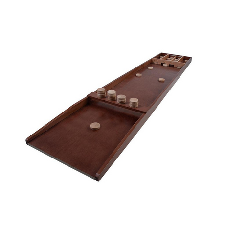 Longfield-Wettkampf-Shuffleboard 200 cm – Buchenholz – inklusive 30 Shuffleboards – Holzsperrholz-Shuffleboard für Heimspiele –